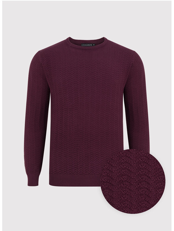 Pako Lorente Pako Lorente Sweter P24WF-2X-006 Bordowy Classic Fit