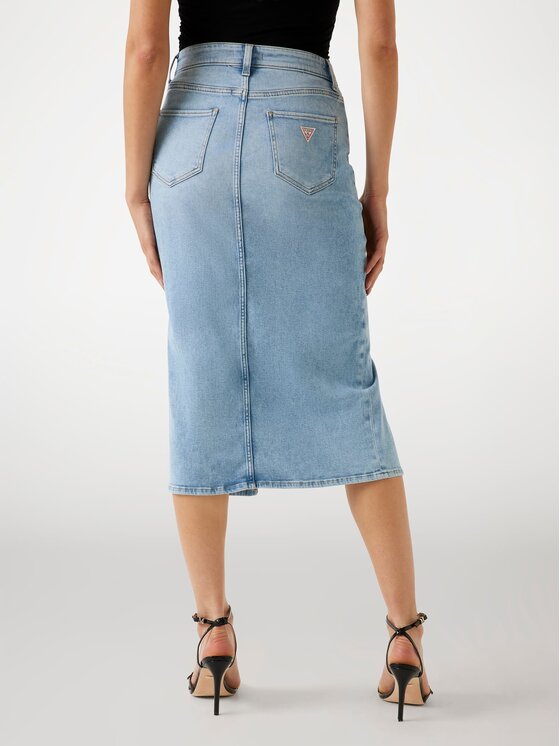 Guess Guess Sukňa 176609 Modrá Classic Fit
