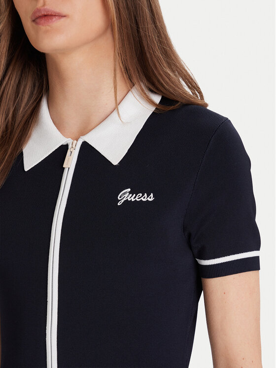 Guess Guess Trikotažinė suknelė V5GK00 Z3D60 Tamsiai mėlyna Regular Fit