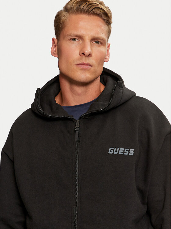 Guess Guess Μπλούζα Keid Z4BQ17 KCEA0 Μαύρο Regular Fit