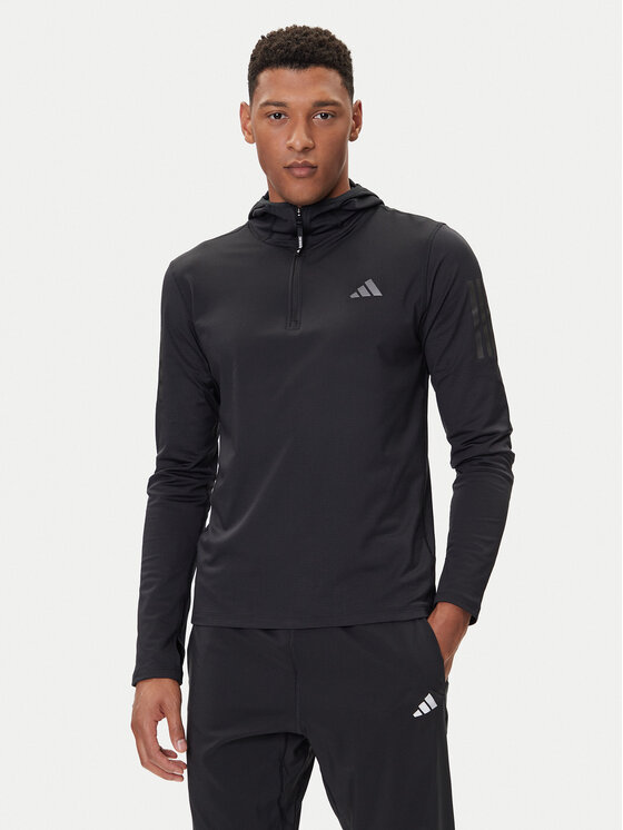 adidas adidas Funkční mikina Own The Run Winterized JN6378 Černá Slim Fit