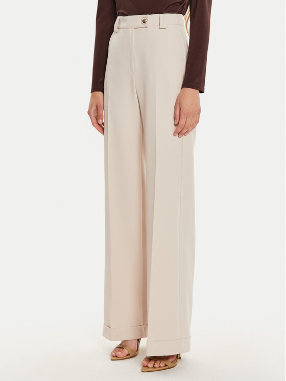 Maryley Maryley Штани з тканини 24IB563/43LA Бежевий Regular Fit