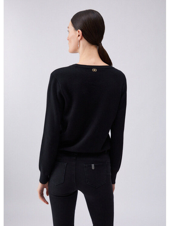 Liu Jo Liu Jo Sweter TA6043MS59L22222 Czarny Regular Fit