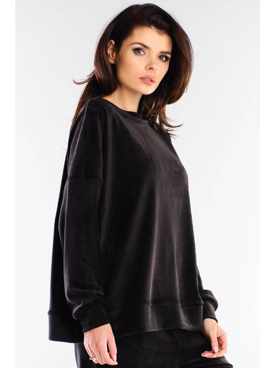 Awama Awama Bluza A410 Czarny Basic Fit