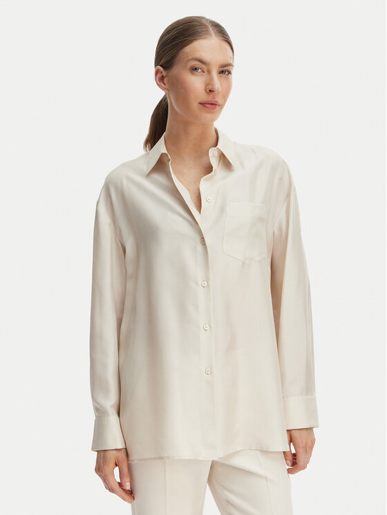 Weekend Max Mara Weekend Max Mara Srajca Ebbri 2615191012 Écru Regular Fit