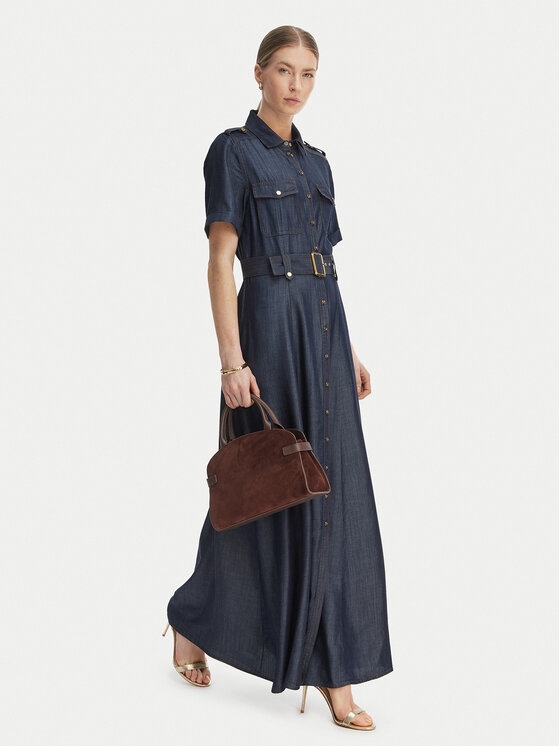 Marciano Guess Marciano Guess Hemdkleid G6GK60 D1056 Dunkelblau Classic Fit