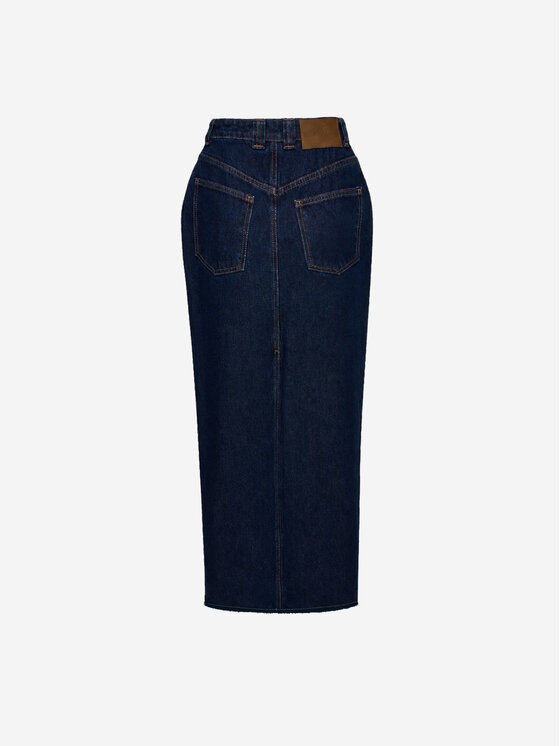 La Mania La Mania Spódnica maxi CRUZ Granatowy Basic Fit