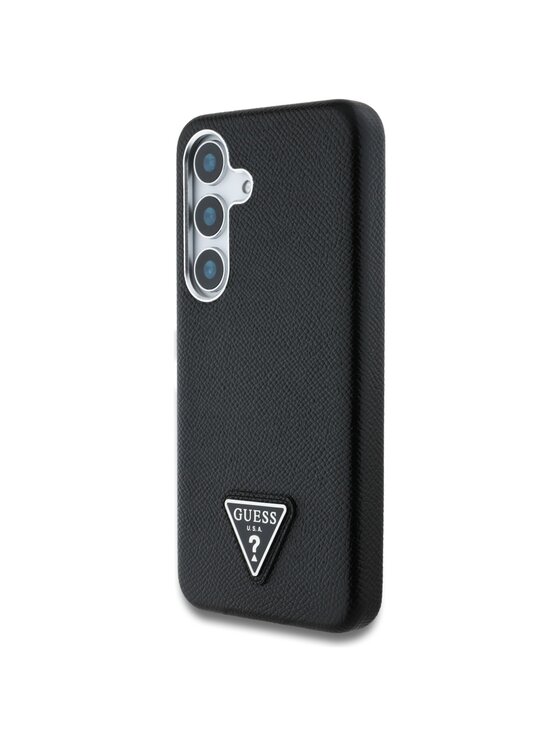 Guess Guess Etui na telefon Grained Triangle Logo Czarny