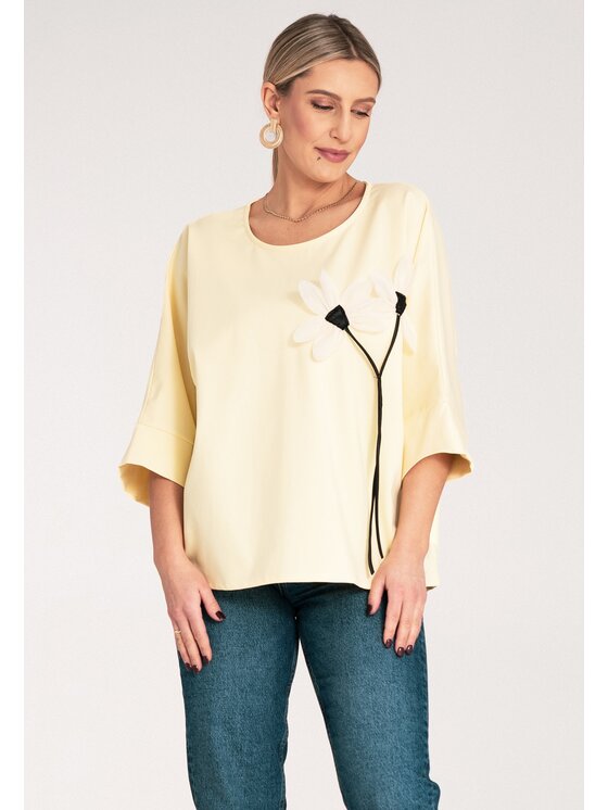 FIGL FIGL Halenka M1118 Žlutá Regular Fit