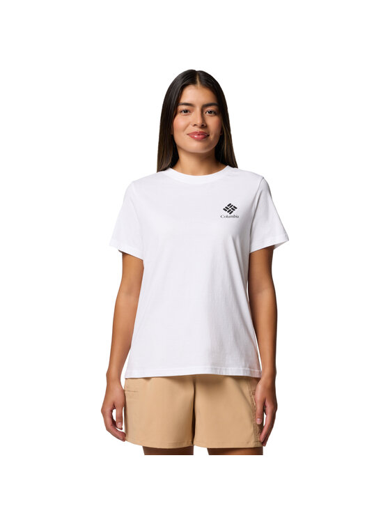 Columbia Columbia T-shirt Columbia Rolling Bend Graphic SS Tee Bianco Regular Fit