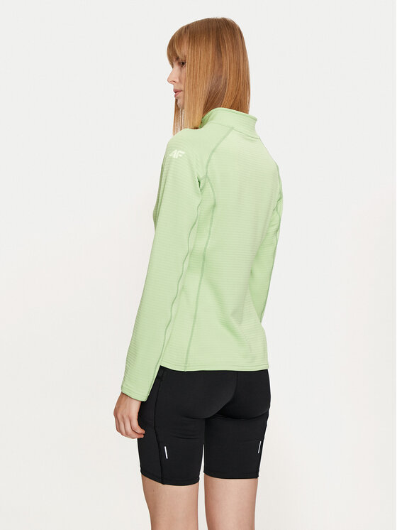 4F 4F Bluza techniczna 4FWAW24TFSWF411 Zielony Regular Fit