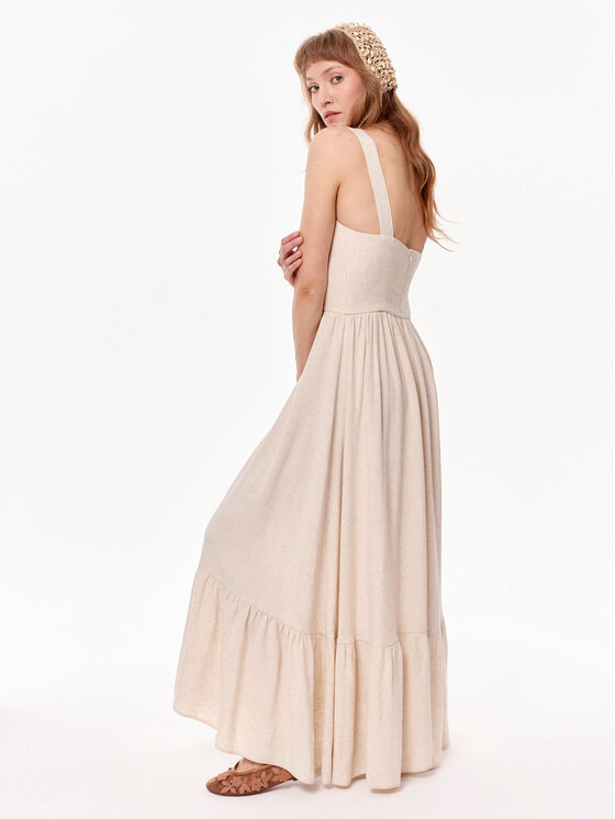 MANDRAGORA MANDRAGORA Vestito estivo Meg Beige A-Line Fit
