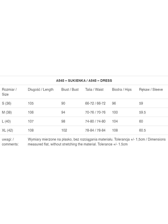 Awama Awama Sukienka wieczorowa A548 Zielony Basic Fit