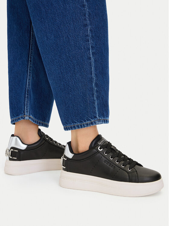Guess Guess Sneakersy FLPWES ELE12 Czarny