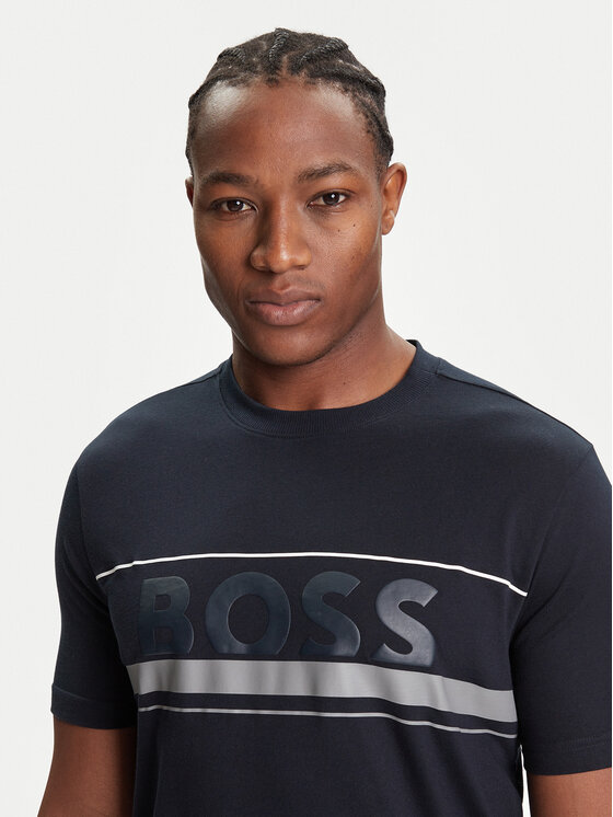 BOSS BOSS T-krekls Iconic Zone 50550113 Tumši zils Regular Fit