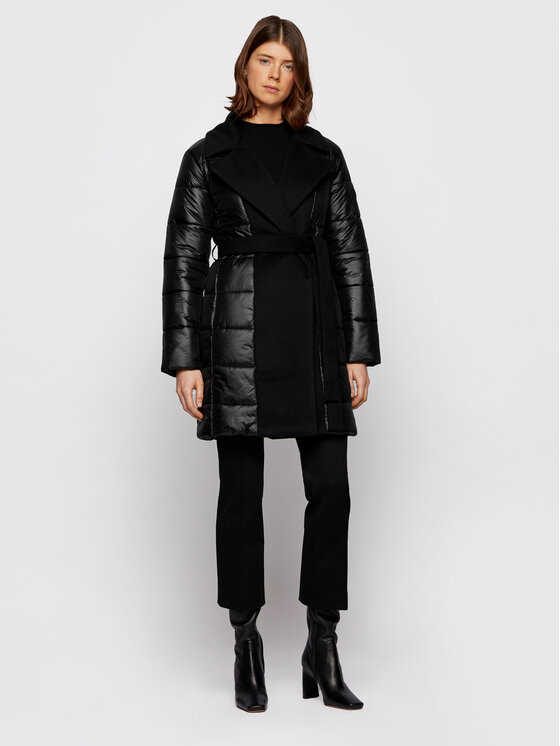 BOSS Boss Зимно палто Paxida 50443658 Черен Regular Fit
