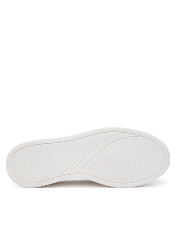 Tommy Hilfiger Tommy Hilfiger Laisvalaikio batai Modern Court Sneaker Lthr FW0FW08800 Balta