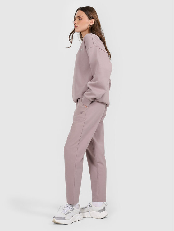 4F 4F Spodnie dresowe ESSENTIALS Beżowy Regular Fit