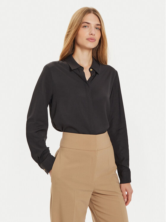 Tommy Hilfiger Tommy Hilfiger Πουκάμισο WW0WW43575 Μαύρο Regular Fit