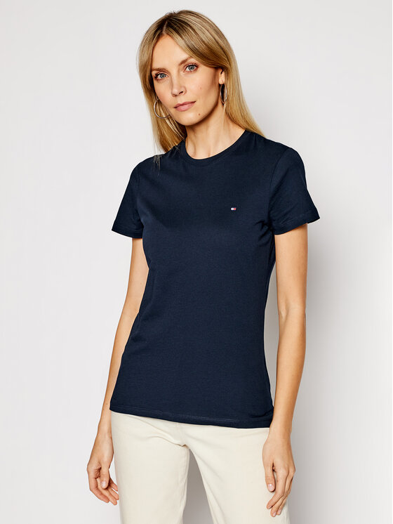 Tommy Hilfiger Tričko WW0WW22043 Tmavomodrá Regular Fit