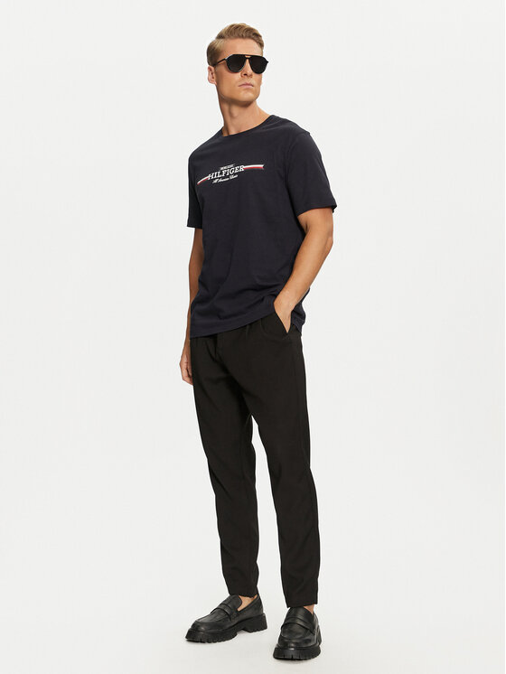 Tommy Hilfiger Tommy Hilfiger T-Shirt MW0MW36480 Granatowy Regular Fit
