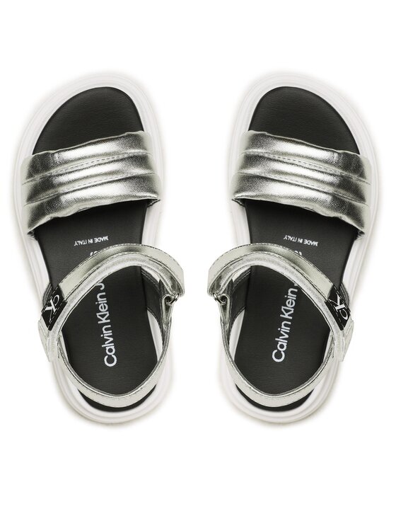 Calvin Klein Jeans Calvin Klein Jeans Sandale Velcro Sandal V4A2-80511-0243 Srebrna
