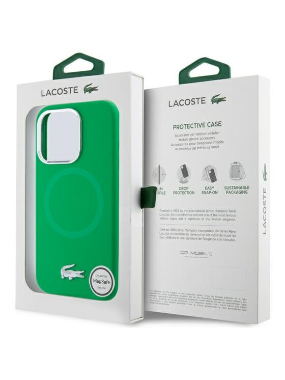Lacoste Lacoste Etui na telefon Apple iPhone 15 Pro Zielony