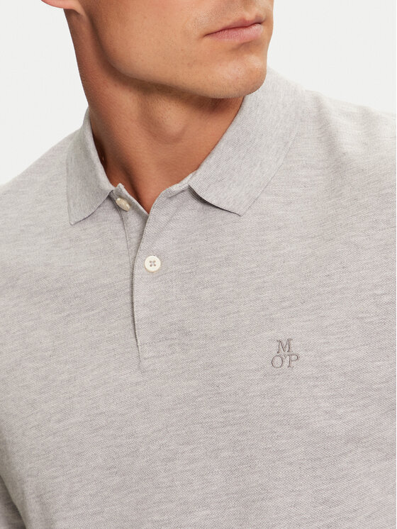Marc O'Polo Marc O'Polo Тениска с яка и копчета B21 2230 53092 Сив Regular Fit