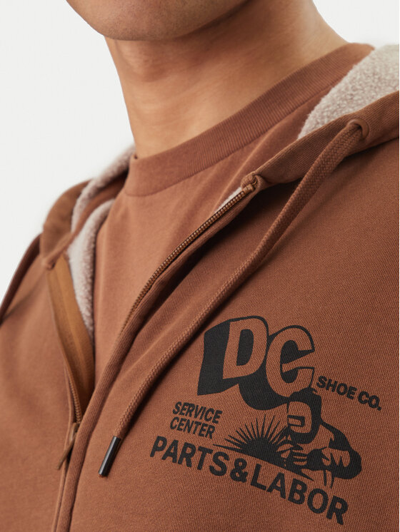 DC Shoes DC Shoes Pulóver Parts Dep EDYSF03257 Barna Regular Fit