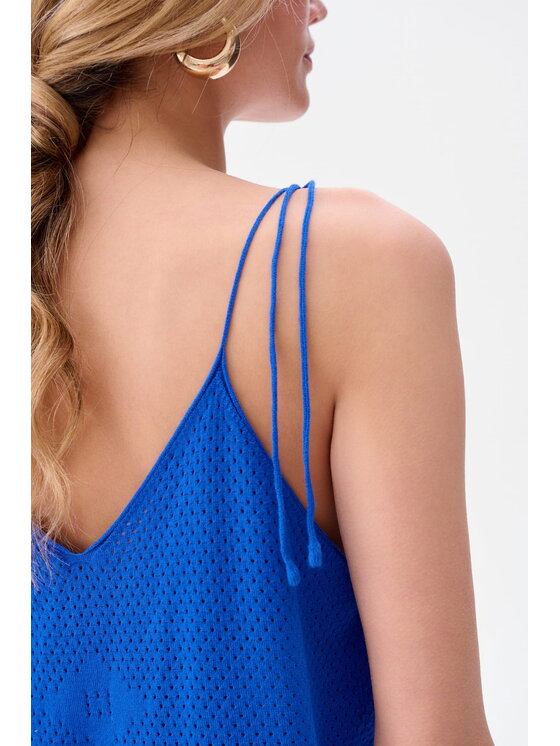 blue shadow blue shadow Bluzka Lena Niebieski Regular Fit