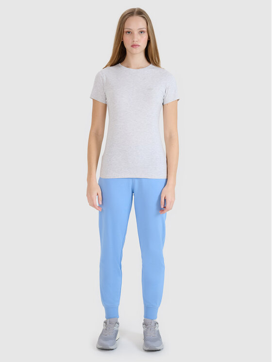 4F 4F Tričko NOS Svetlosivá Slim Fit