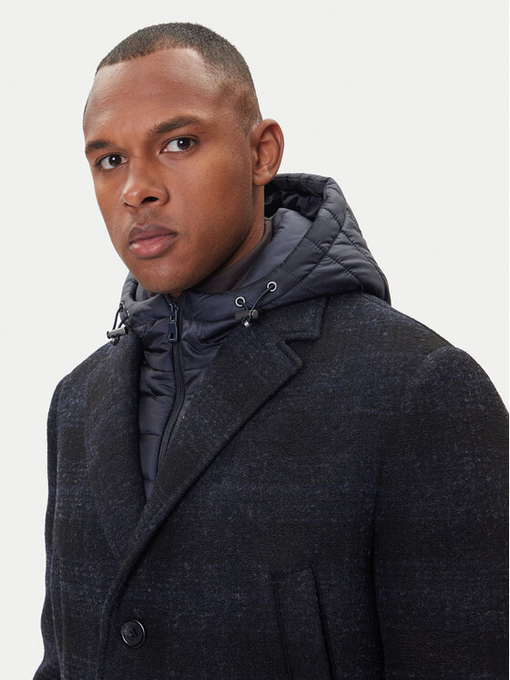 Geox Geox Зимно палто Claudio M5615A T3289 F0388 Тъмносин Regular Fit