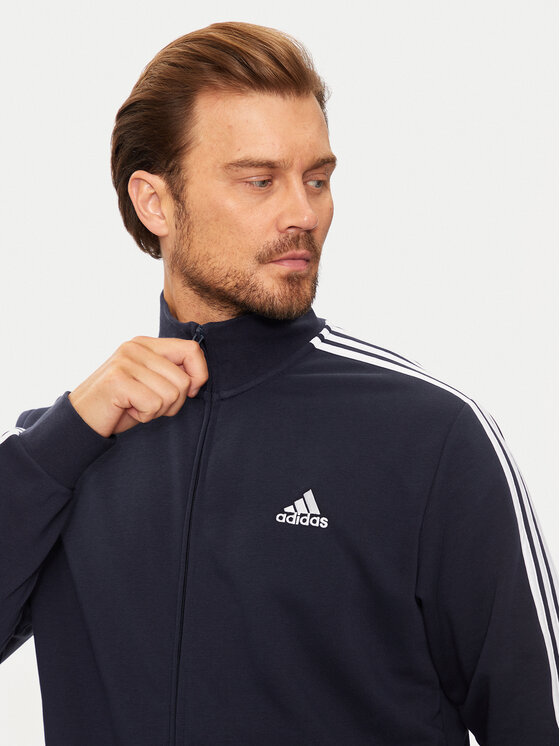 adidas adidas Sportinis kostiumas Basic 3-Stripes French Terry IC6765 Tamsiai mėlyna Regular Fit