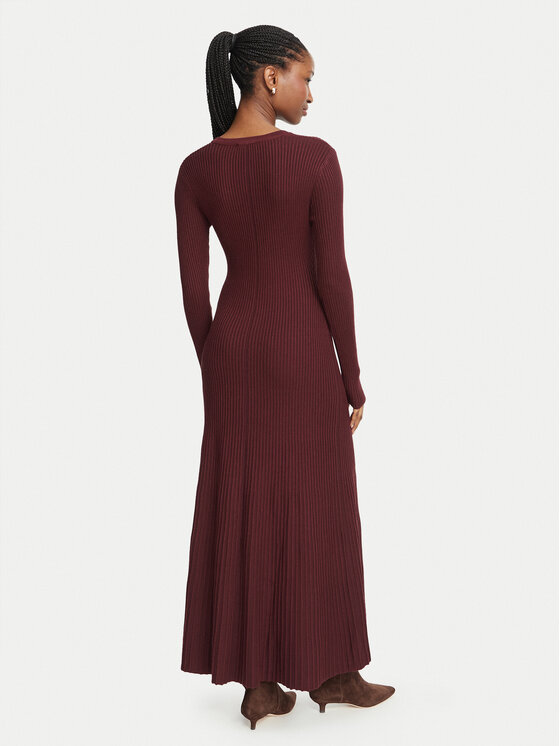 Bardot Bardot Kootud kleit Rochie 60002DB Bordoopunane A-Line Fit