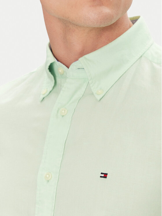 Tommy Hilfiger Tommy Hilfiger Košile MW0MW40703 Zelená Regular Fit