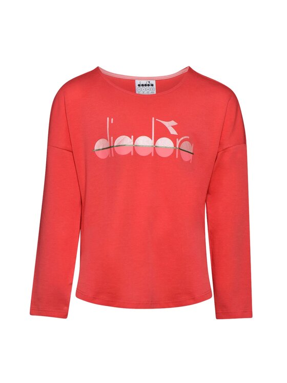 Dziecięcy T-Shirt Diadora, Rozmiar M, Czerwony, JG.LS T-SHIRT 5PALLE