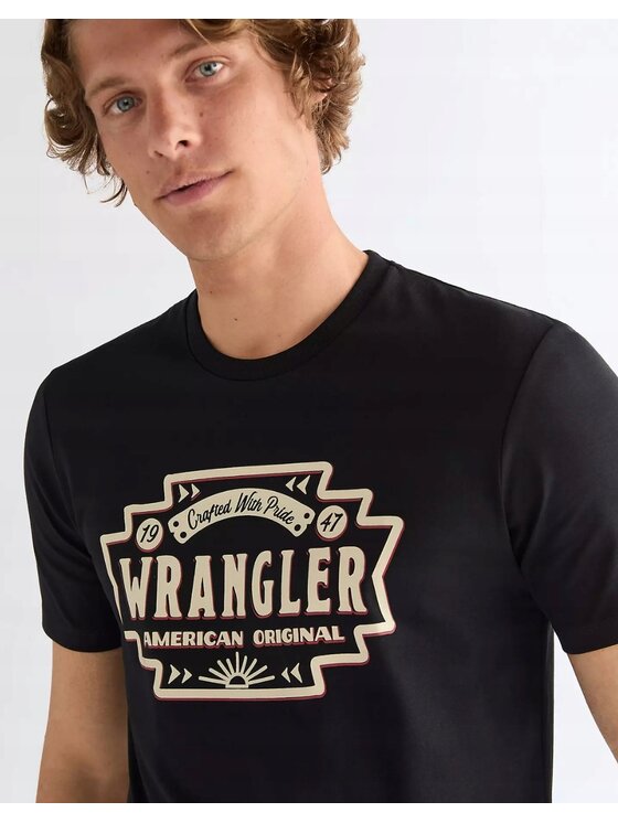 Wrangler Wrangler T-Shirt 112378453 Czarny Oversize