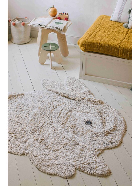 Lorena Canals Lorena Canals Dywan dziecięcy Dywan bawełniany Króliczek Animal Rugs Szary