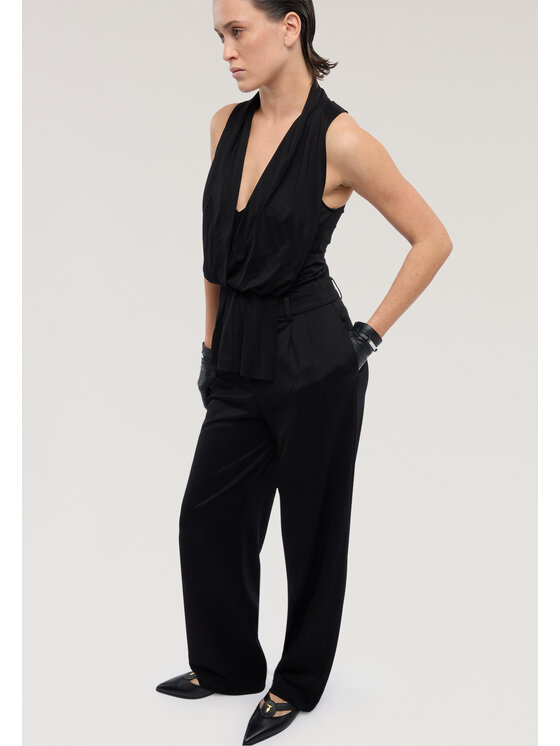 Trussardi Trussardi Pantaloni di tessuto P266A102350N033 Nero Over Fit