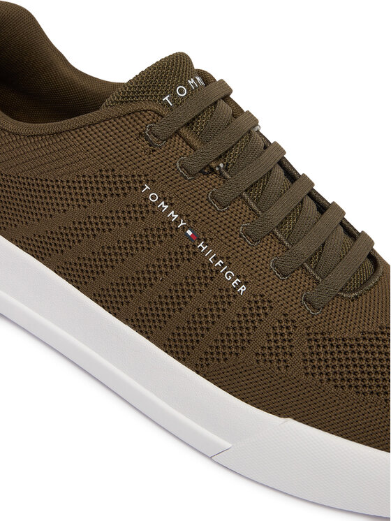 Tommy Hilfiger Tommy Hilfiger Sneakersy Th Court Knit FM0FM05823 Zielony