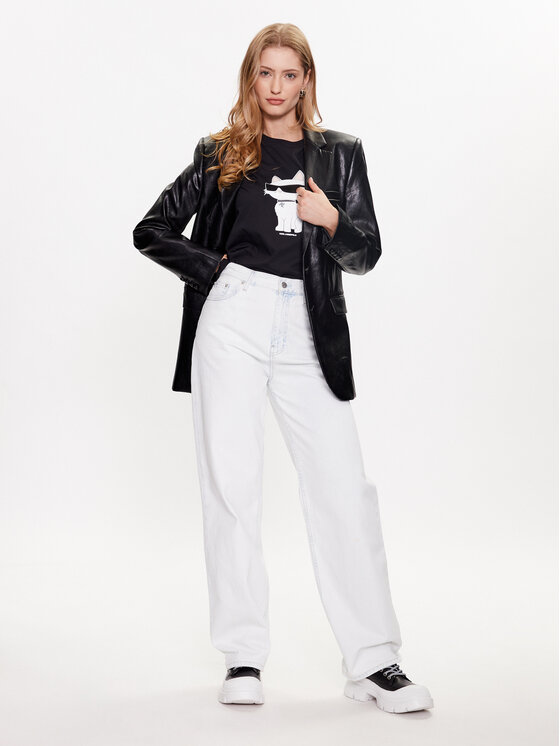KARL LAGERFELD KARL LAGERFELD T-Shirt Ikonik 2.0 Choupette 230W1703 Μαύρο Regular Fit