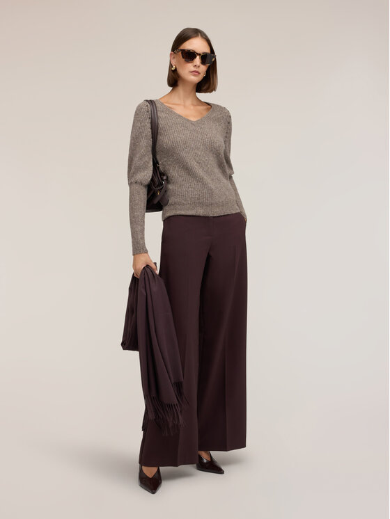 Motivi Motivi Sweter M450W004163N022 Kremowy Regular Fit
