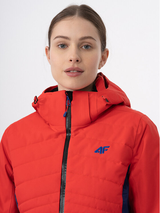 4F 4F Lyžiarska bunda 4FAW23TTJAF339 Červená Slim Fit