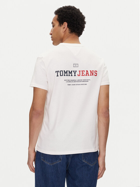 Tommy Jeans Tommy Jeans Tricou Dna Graphic DM0DM20815 Alb Regular Fit