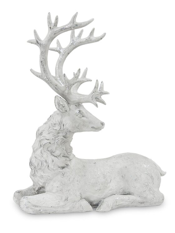 MIAhome MIAhome Figurka leżącego jelenia KARGU-3 Biały