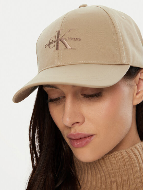 Calvin Klein Calvin Klein Шапка с козирка Mono Logo Embro K60K612317 Бежов