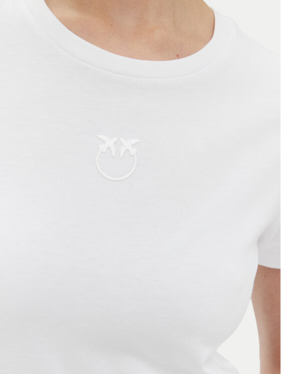 PINKO PINKO T-shirt Bussolotto 100355 Bijela Regular Fit