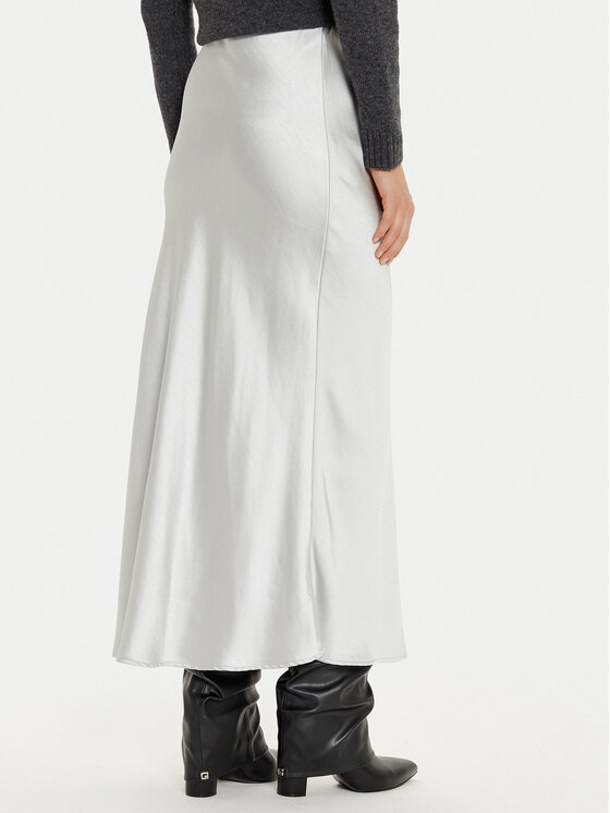 Vila Vila Midi sukně Lisa 14104074 Šedá Slim Fit