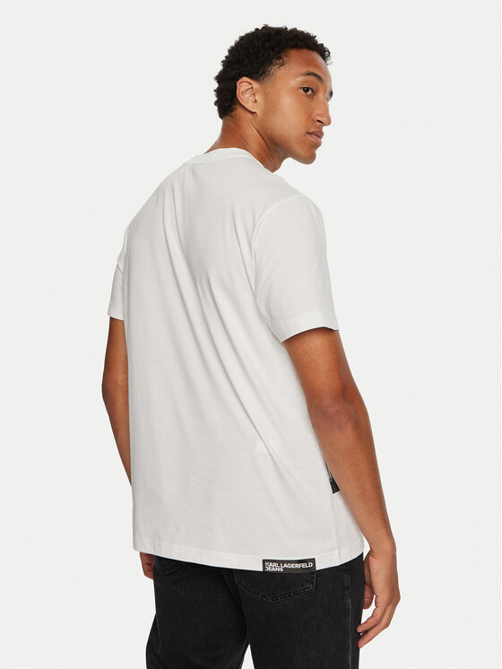 Karl Lagerfeld Jeans Karl Lagerfeld Jeans T-Shirt 246D1705 Biały Regular Fit