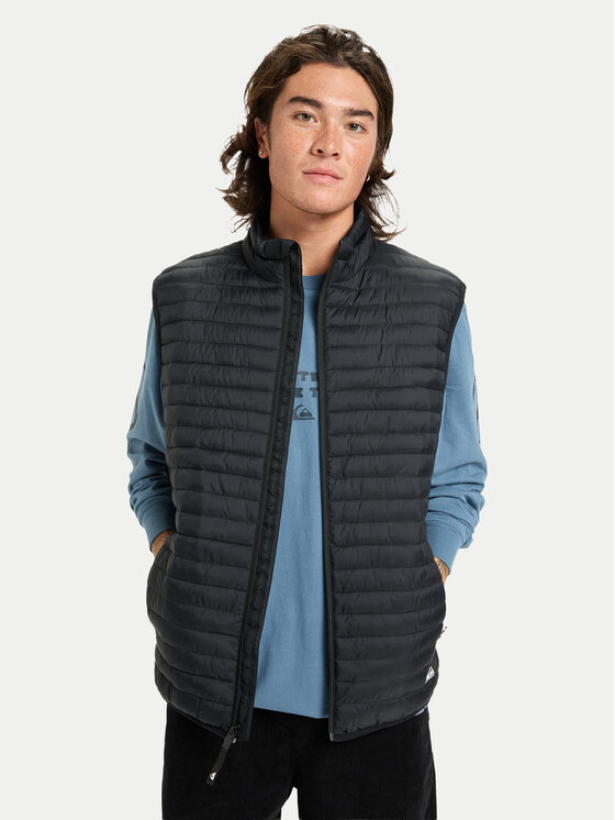 Quiksilver Športová vesta Scaly Sleeveless EQYJK04191 Čierna Regular Fit